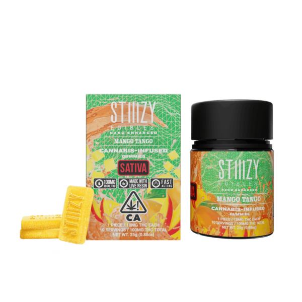 MANGO TANGO STIIIZY EDIBLES - 100MG GUMMIES