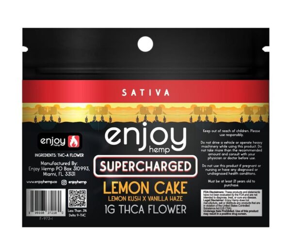 Enjoy: Supercharged 1g THCa Flower - Lemon Cake Sativa